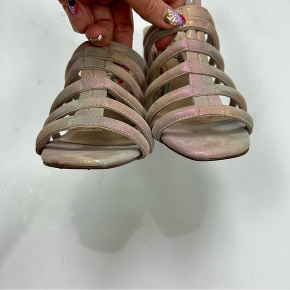 Free People Colette Block Heel Cage Slingback Sandals Size 36.5/6.5 - Picture 4 of 12